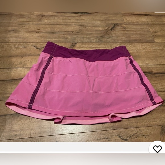 lululemon athletica Pants - Lululemon Pink Pace Rival Skirt Athletic Active Skorts Skirt. Watch the VIDEO